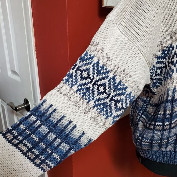 Vtg 90s Era Cable Knit Chenille Crewneck PomPom Sweater Women's S/M Collectible - Picture 7 of 15